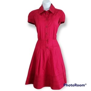 Diane Von Furstenberg Fuchsia Shirtwaist Dress